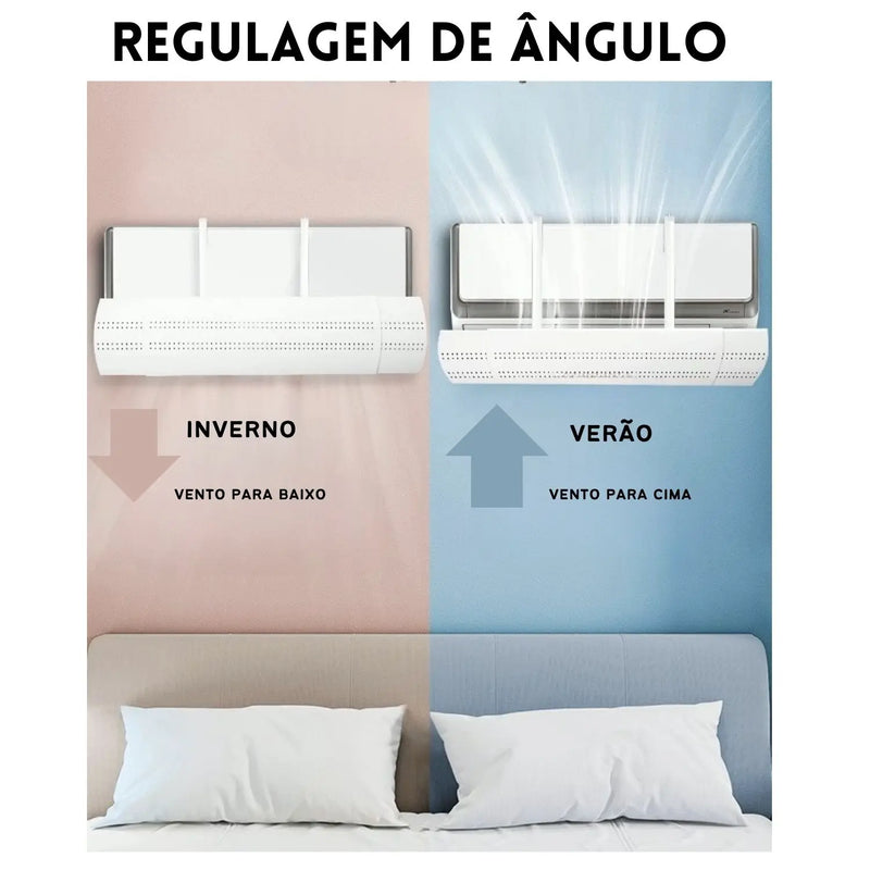 Defletor para Ar Condicionado Split Universal Ajustável 70 a 110cm – Mais Conforto, Menos Desconforto