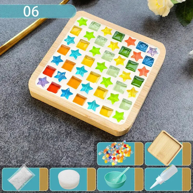 Kit Mosaico e Bambu com Peças Coloridas – Criatividade, Sustentabilidade e Diversão para os Pequenos