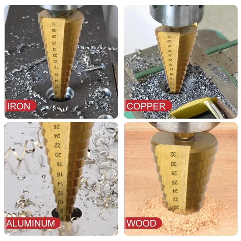 Kit com 6 Brocas em Cone para Metal – Alta Performance, Máxima Durabilidade