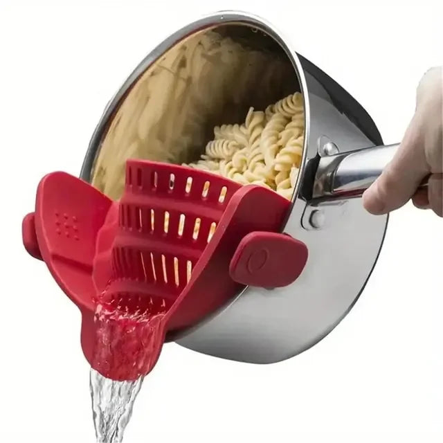 Escorredor de Silicone com Clipe Universal – Drene com Facilidade e Sem Bagunça