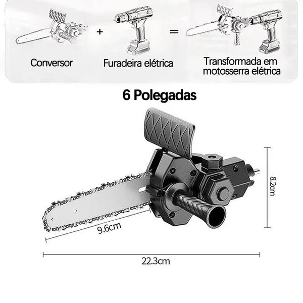 Mini Motosserra Elétrica Compacta Portátil 4” – Potência e Precisão na Palma da Sua Mão