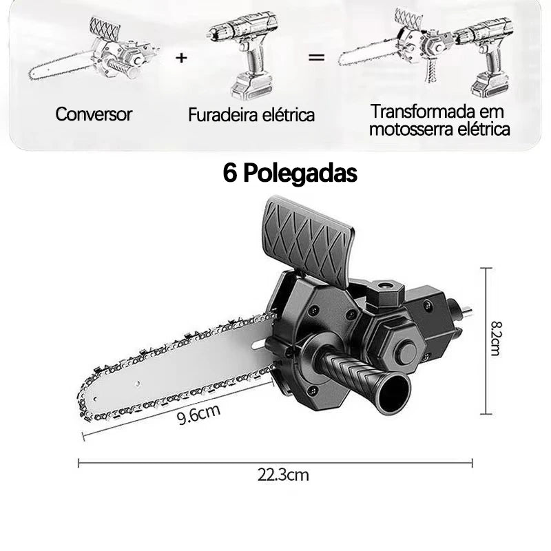 Mini Motosserra Elétrica Compacta Portátil 4” – Potência e Precisão na Palma da Sua Mão