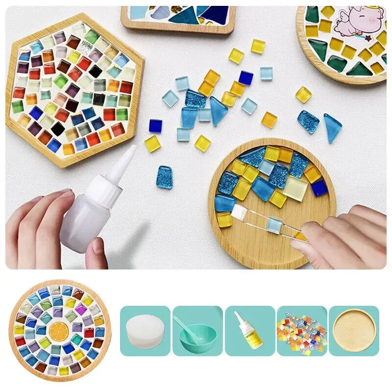 Kit Mosaico e Bambu com Peças Coloridas – Criatividade, Sustentabilidade e Diversão para os Pequenos