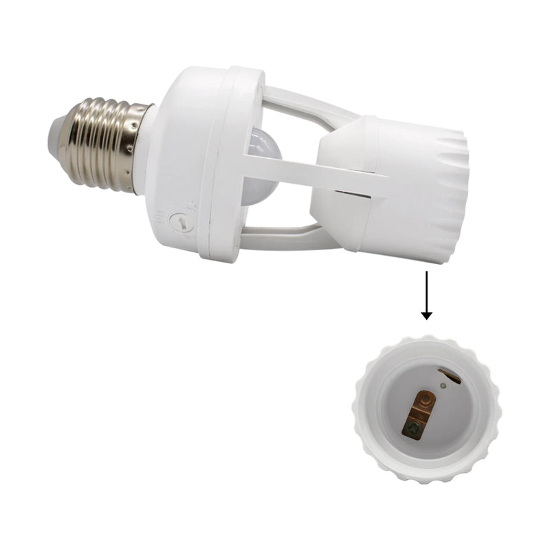Sensor de Presença com Fotocélula para Lâmpadas E27 – Segurança e Economia Automática