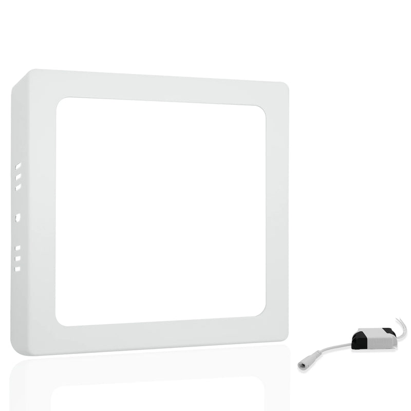 Painel de Teto LED 12W Sobrepor Quadrado – Iluminação Prática, Moderna e Sofisticada