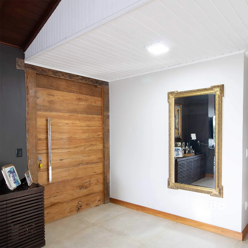 Painel de Teto LED 12W Sobrepor Quadrado – Iluminação Prática, Moderna e Sofisticada