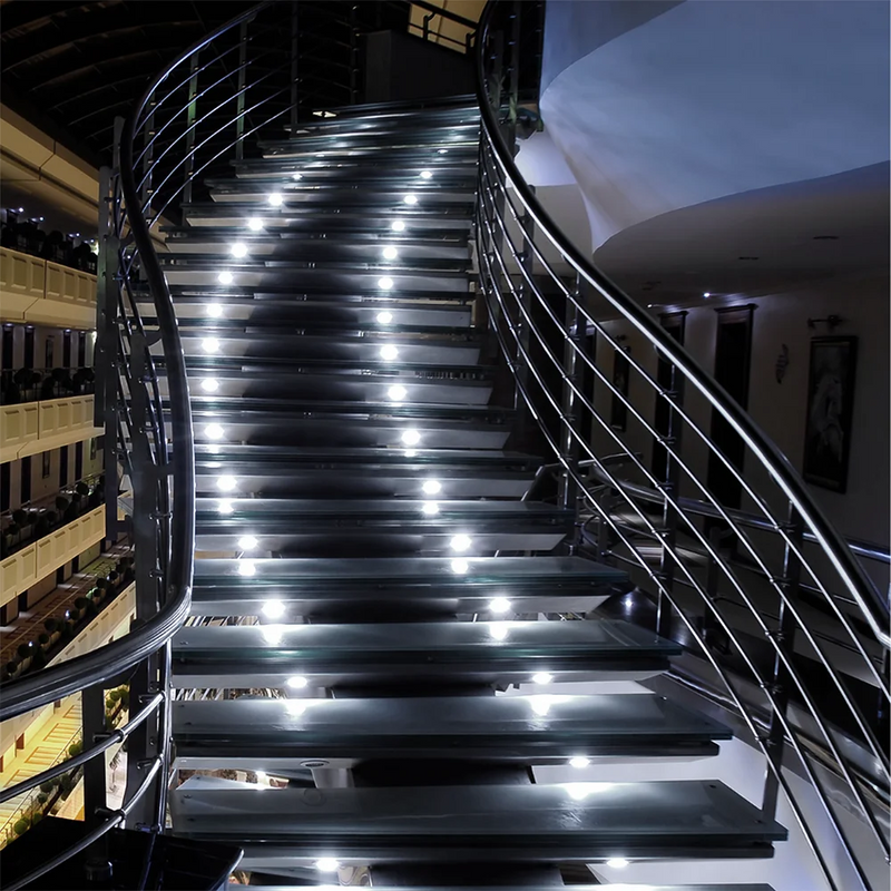Spot Beacon LED Embutido para Piso de Jardim – 1W IP65 (Branco Frio/Verde)
