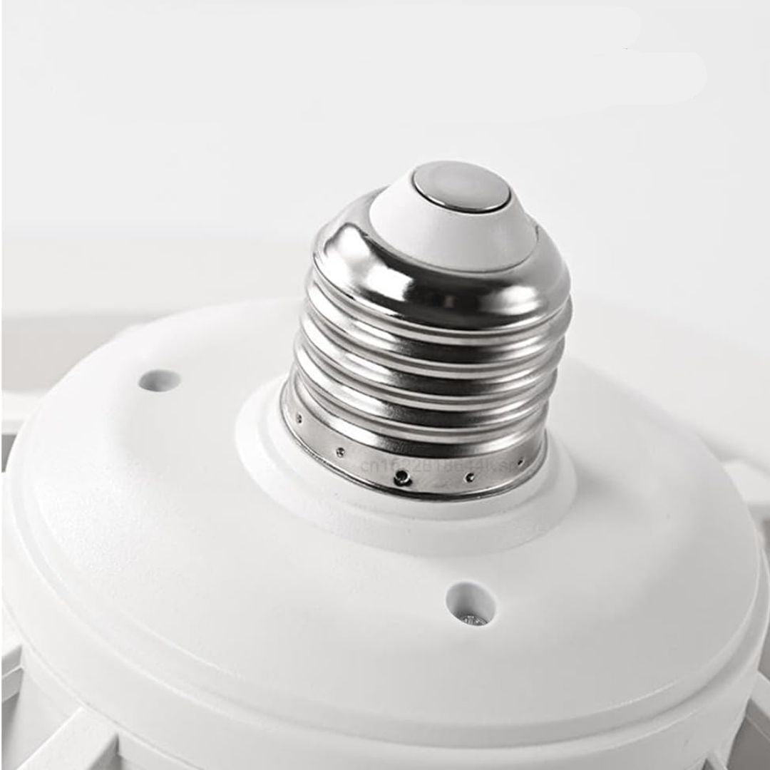 Lâmpada de Teto Inteligente com Ventilador Branco - Luminária com Controle Remoto