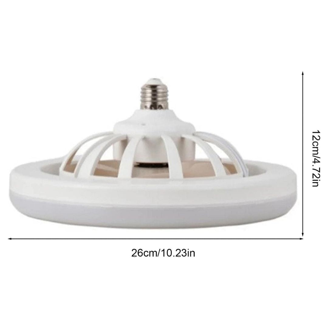 Lâmpada de Teto Inteligente com Ventilador Branco - Luminária com Controle Remoto