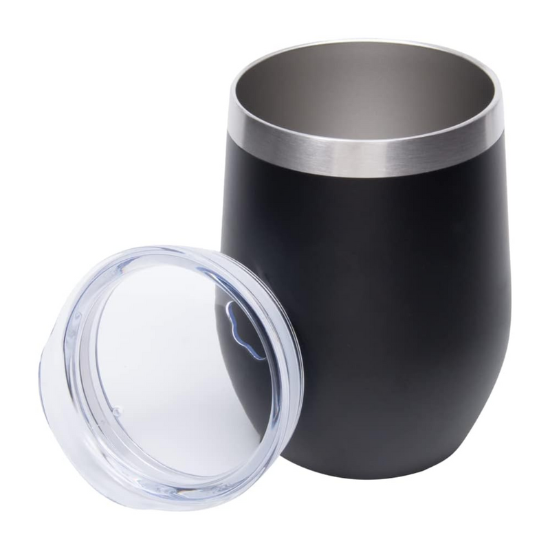 Copo Cuia Térmico Inox com Tampa Antivazamento 360ml – Preto