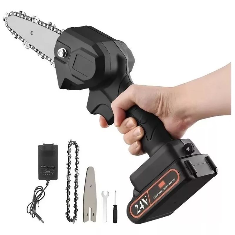 Mini Motosserra a Bateria Recarregável