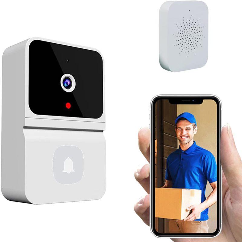Campainha de Vídeo Inteligente Wi-Fi com Visão Noturna e App Premium Branco– Segurança, Conectividade e Praticidade na Palma da Sua Mão