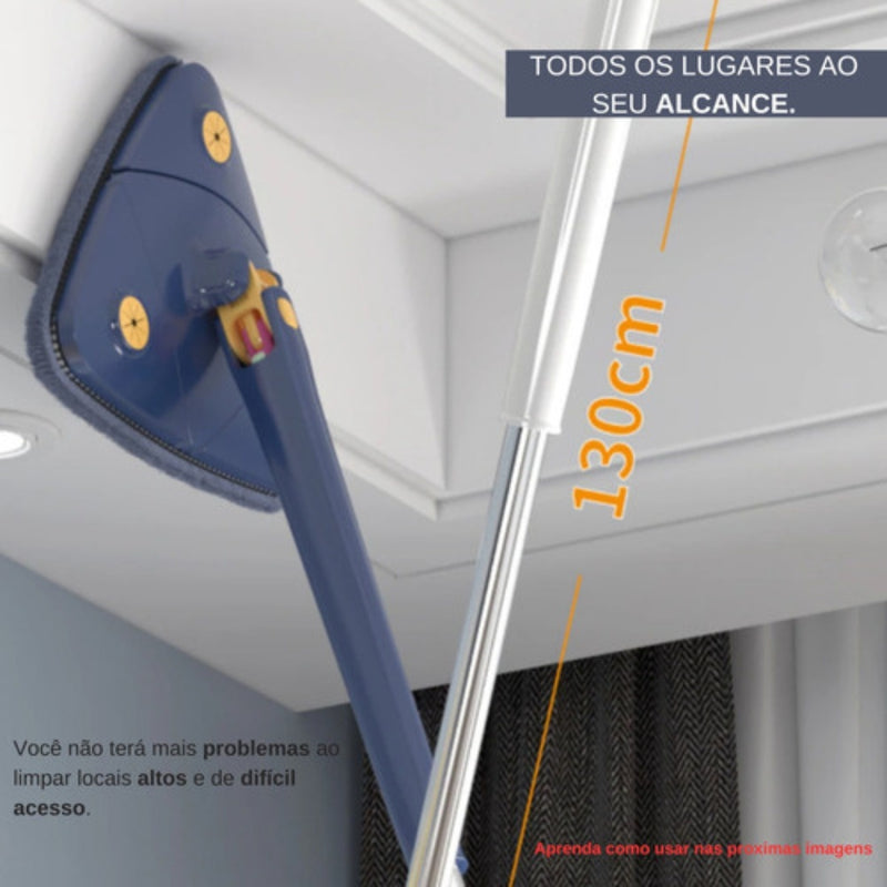 Esfregão Mop Triangular 360° – Limpeza Inteligente em Cada Canto da Sua Casa