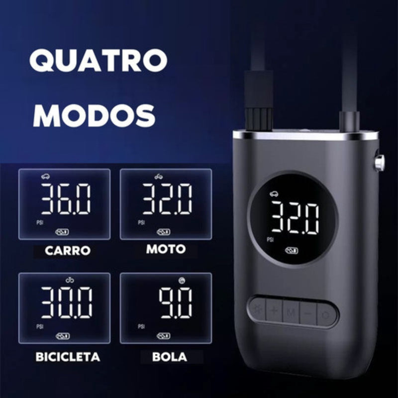 Mini Compressor Elétrico Digital Portátil – Praticidade e Potência Sempre com Você