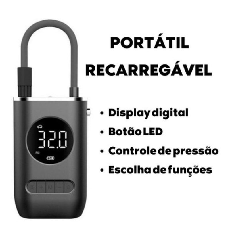 Mini Compressor Elétrico Digital Portátil – Praticidade e Potência Sempre com Você