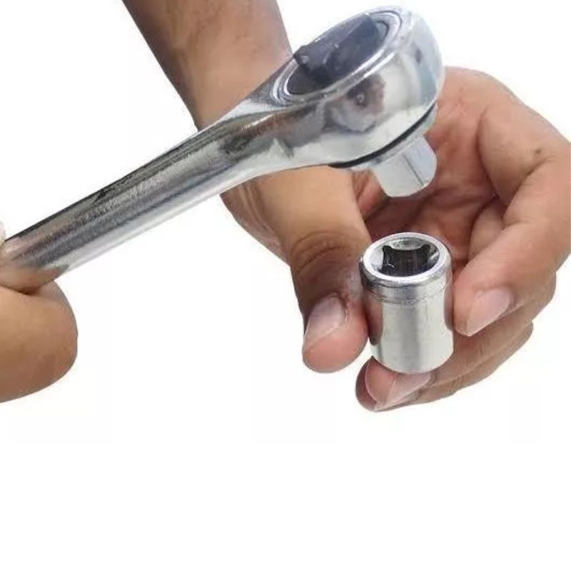 Kit Jogo de Ferramentas com 40 Peças – Soquetes com Catraca Reversível e Maleta Compacta