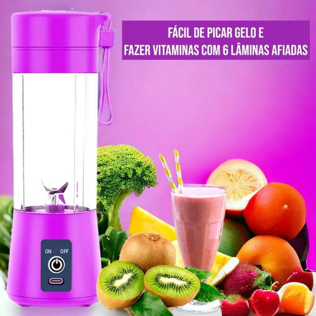 Mini Liquidificador Portátil Recarregável – Nutrição e Praticidade Onde Você Estiver