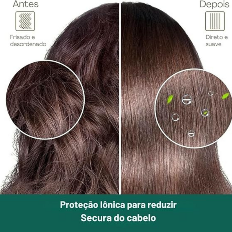 Escova Alisadora Elétrica Bivolt Verde – Praticidade e Cabelos Lisos em Minutos