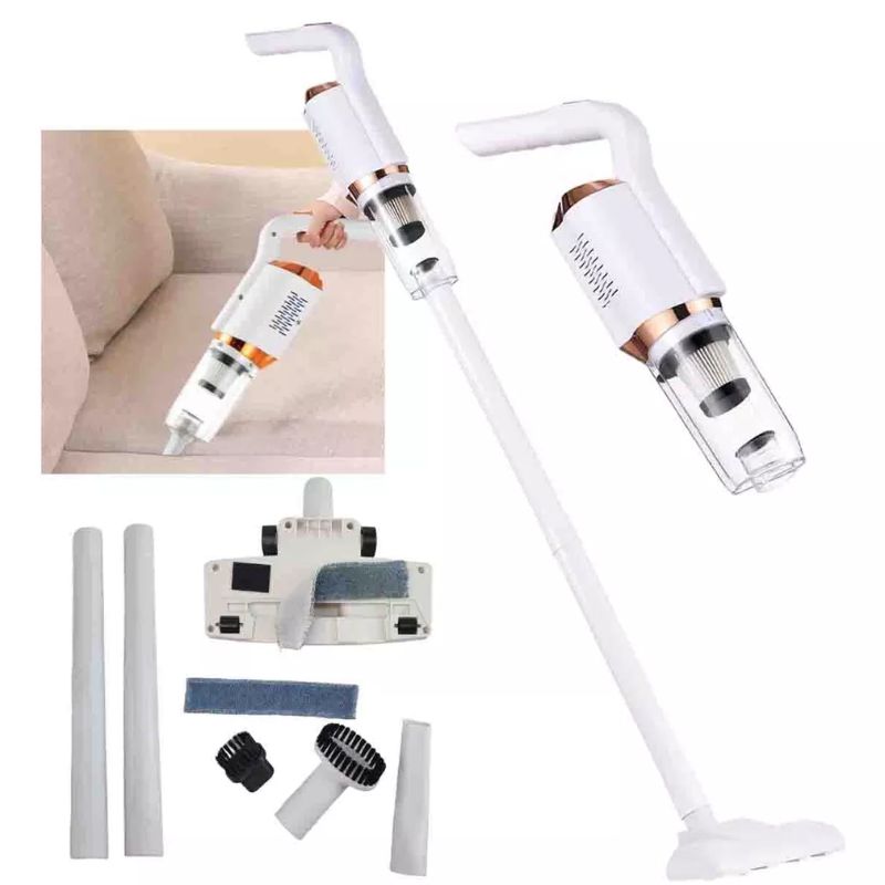 Aspirador de Pó Portátil Sem Fio Vertical Multifuncional Branco – Liberdade, Potência e Eficiência em Suas Mãos