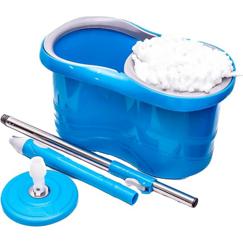 Mop Giratório Clean Tech 4L com Cesto Inox – Limpeza Fácil, Sem Esforço