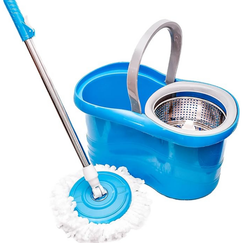 Mop Giratório Clean Tech 4L com Cesto Inox – Limpeza Fácil, Sem Esforço