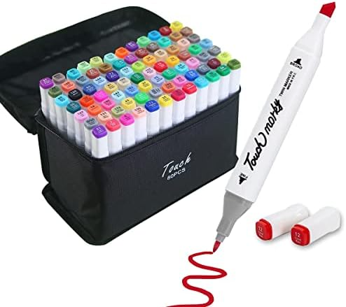 Kit Caneta Colorida Ponta Dupla com Estojo – 120 Cores para Criar Sem Limites