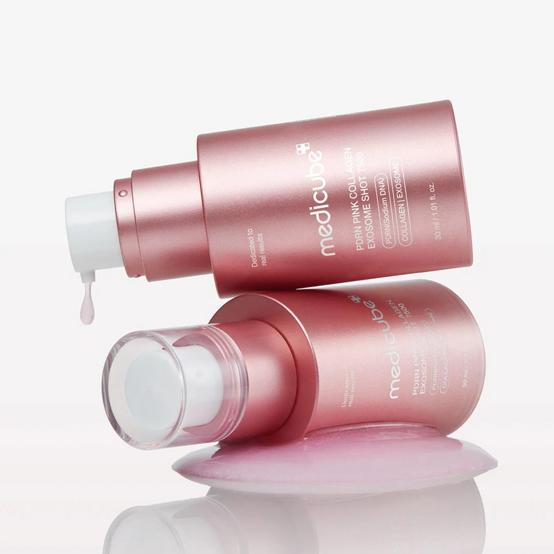 Sérum facial com microagulhamento e colágeno PDRN Pink Collagen Exosome Shot Ampoule 2000 e 7500
