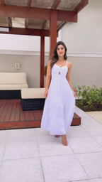 Vestido Bojo Midi Feminino - Branco