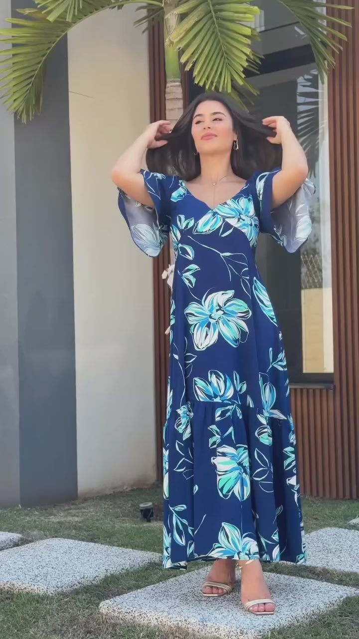 Vestido Jade Feminino - Azul