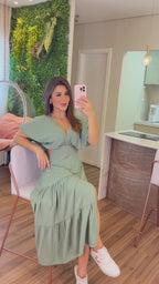 Vestido Íris Feminino - Pistache