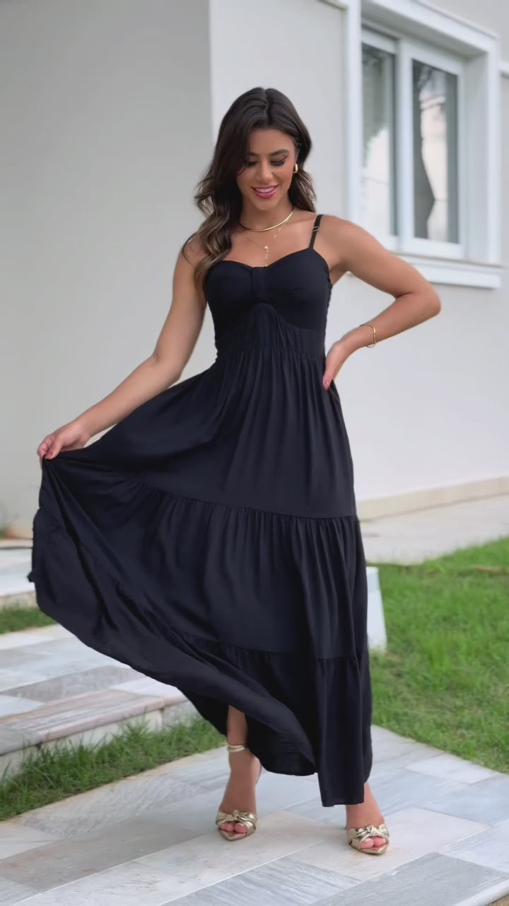 Vestido Mari Feminino - Preto