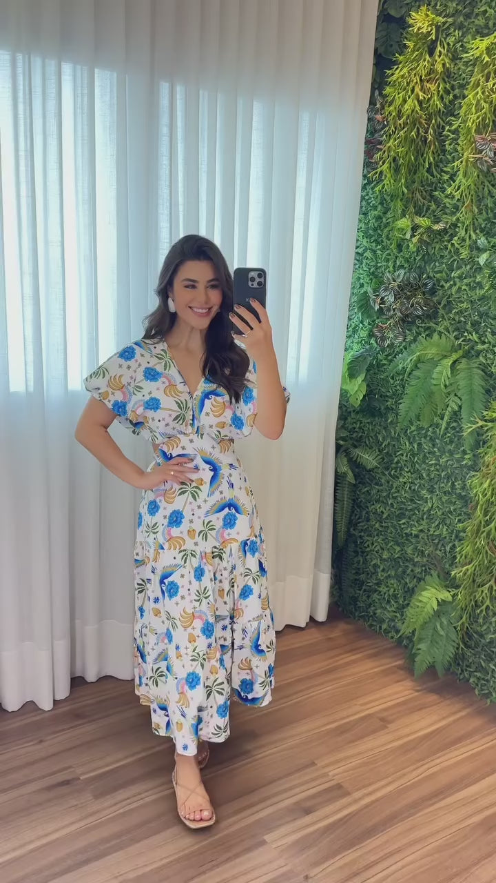 Vestido Íris Feminino - Azul Farm