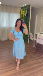 Vestido Olivia Feminino - Azul Claro