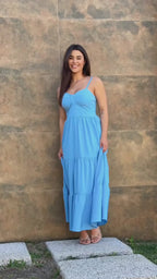 Vestido Mari Feminino - Azul