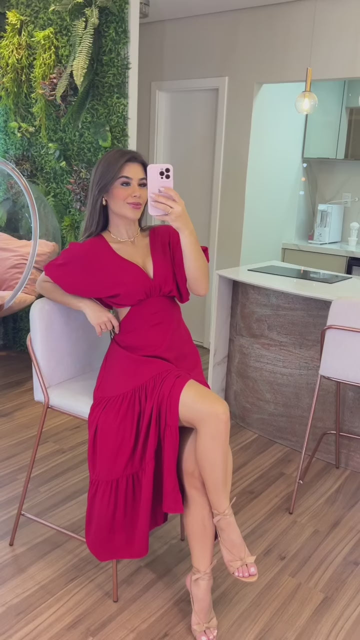 Vestido Íris Feminino - Bordô