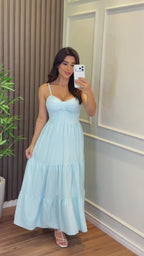 Vestido Mari Feminino - Azul Candy