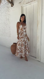 Vestido Bojo Midi Feminino - Caramelo