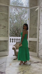 Vestido Bojo Midi Feminino - Verde