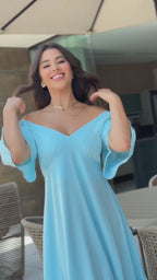 Vestido Jade Feminino - Azul Claro