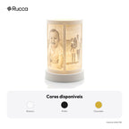 Abajur Cilíndrico Litofania com 4 Fotos — Rucca 3D