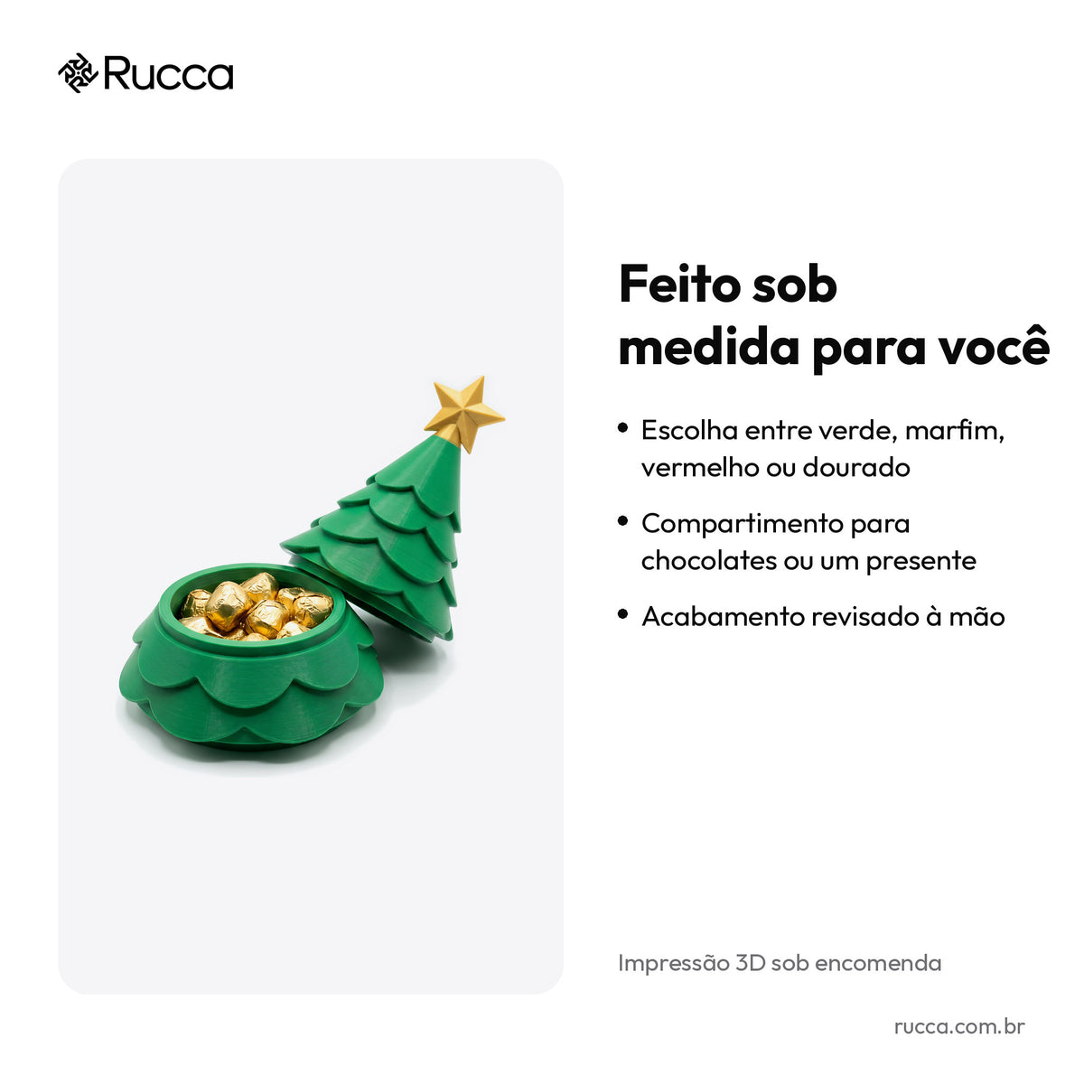 Árvore de Natal Caixa Surpresa – Rucca 3D