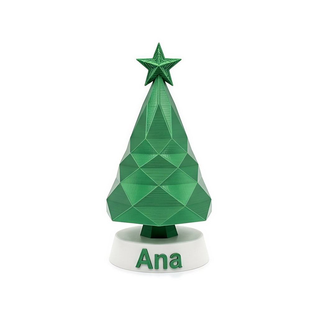 Árvore de Natal de Mesa Geométrica (Espiral Low-Poly) — Rucca 3D
