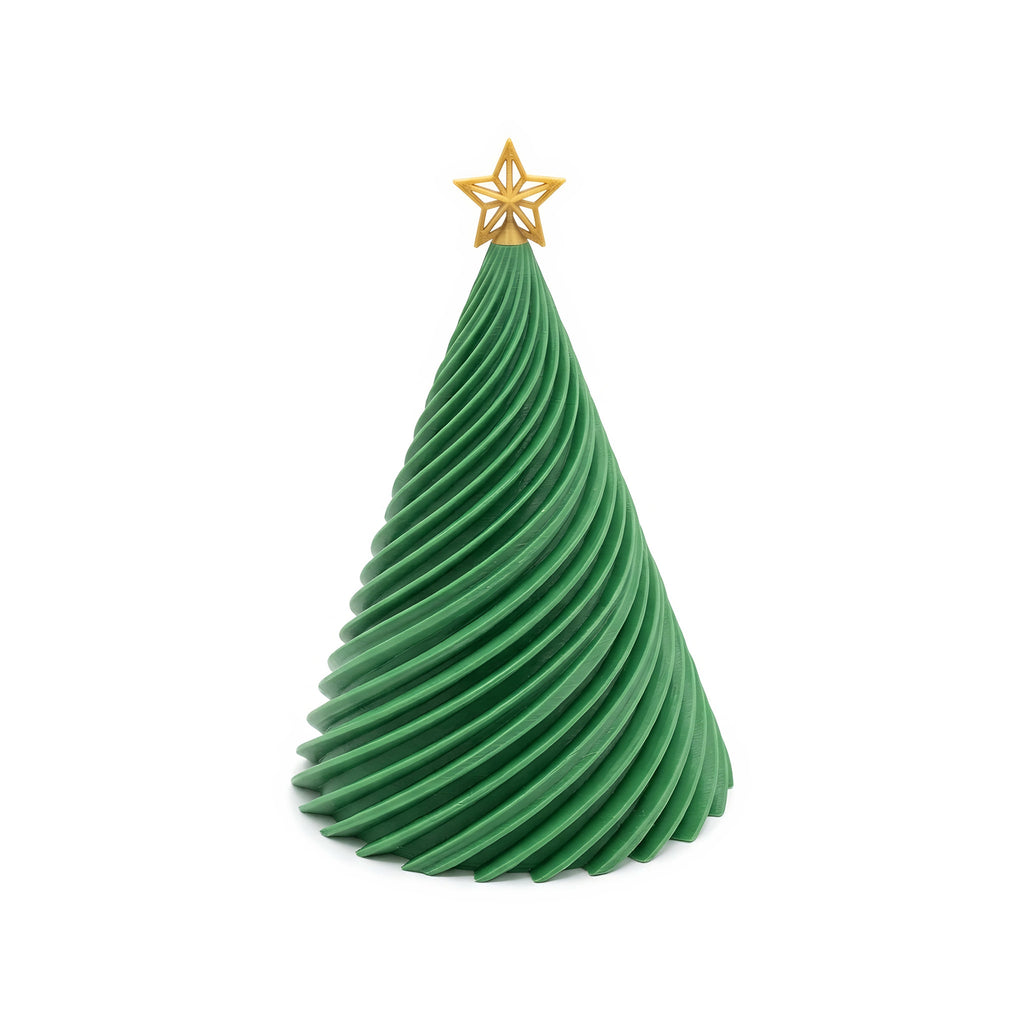 Árvore de Natal Espiral Minimalista com Estrela — Rucca 3D