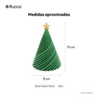 Árvore de Natal Espiral Minimalista com Estrela — Rucca 3D
