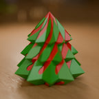Árvore de Natal Geométrica em Espiral com Núcleo Deslizante, detalhe