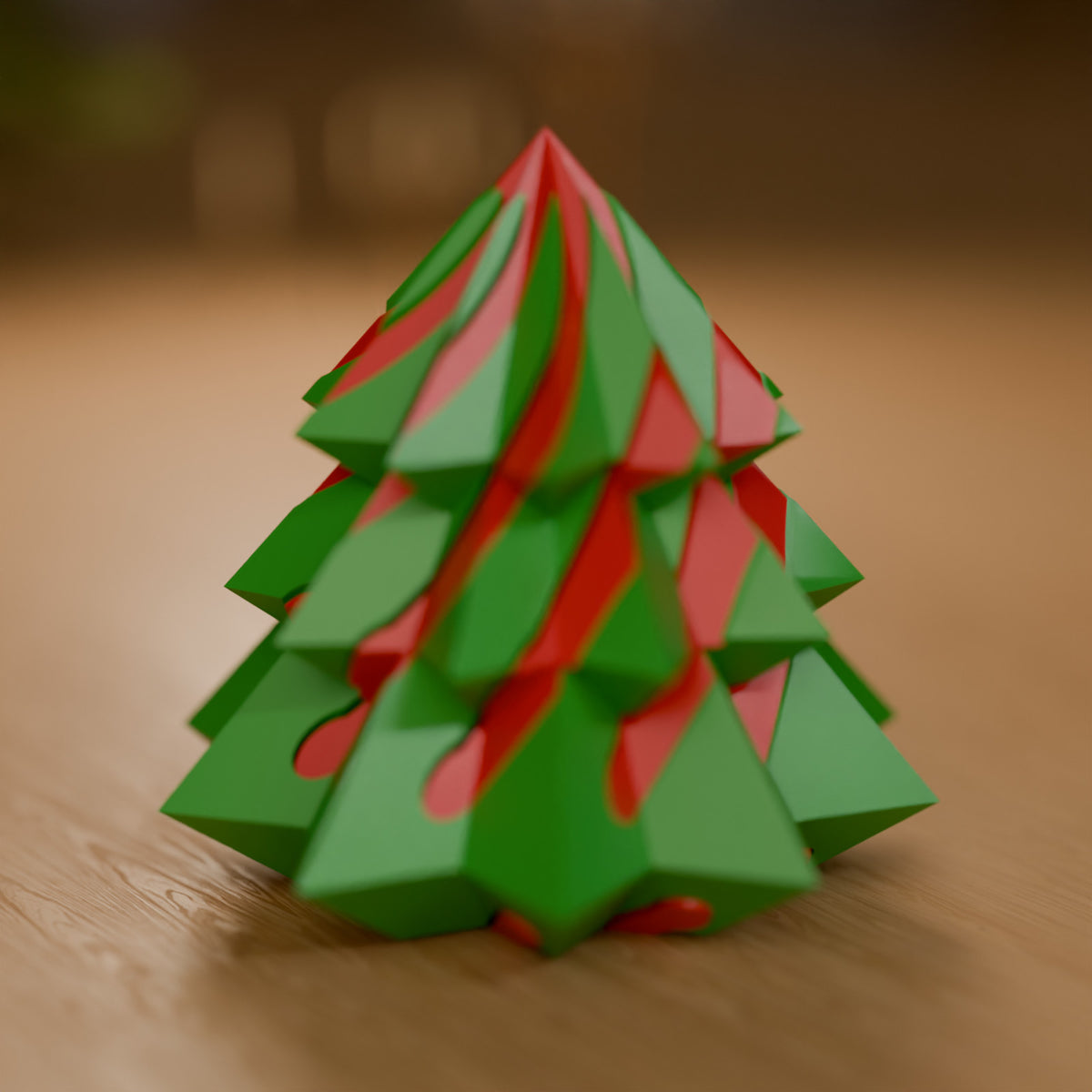 Árvore de Natal Geométrica em Espiral com Núcleo Deslizante, detalhe