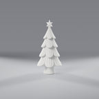 Árvore de Natal Japandi com Tronco e Estrela 15 cm, vista frontal
