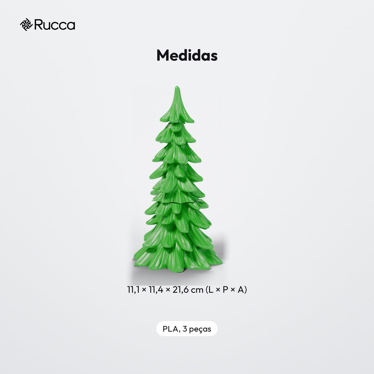 Árvore de Natal Pinheiro de Mesa 21,6 cm: medidas