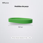 Bandeja Decorativa Oval Canelada: medidas