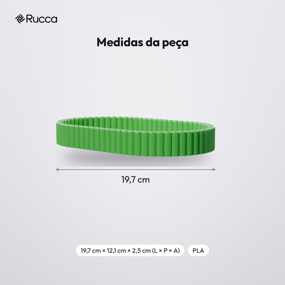 Bandeja Decorativa Oval Canelada: medidas